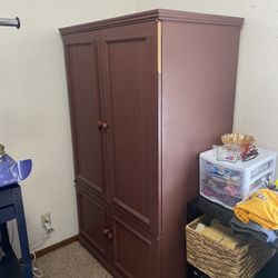 Burgundy Armoire 