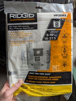 Rigid shop vac bag