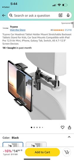 Tryone Headrest Tablet Holder