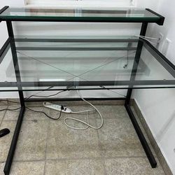Glass Computer Desk - $150