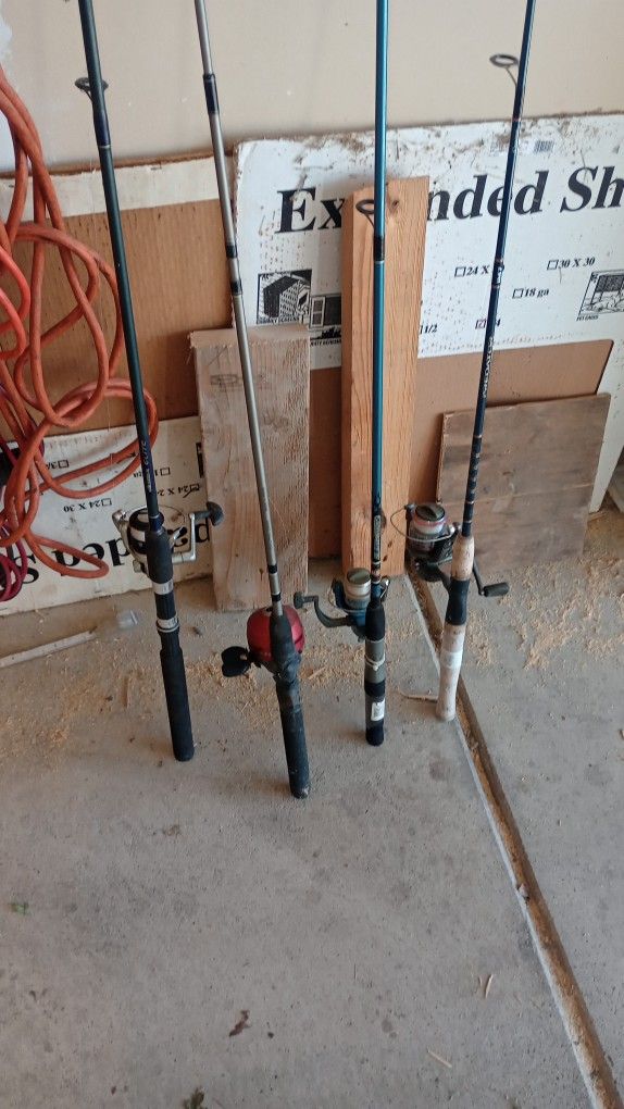 4 fishing Poles