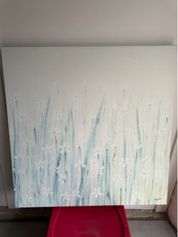Canvas Painting Flowes 35" x 35"
