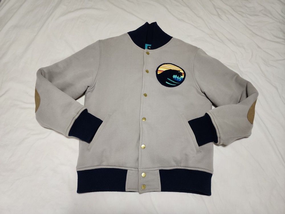 Rare Pink Dolphin Thick Bomber Jacket Embroided Wave Logo