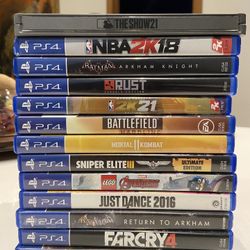 PS4 GAMES $75 OBO. $300+ IN STORE