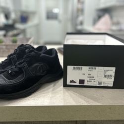 39 women Chanel Sneakers black Rev: G34360 for Sale in Marlborough, MA -  OfferUp