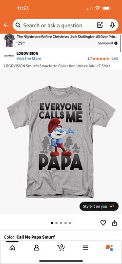 Adult 2x - Tshirt - Smurfs 