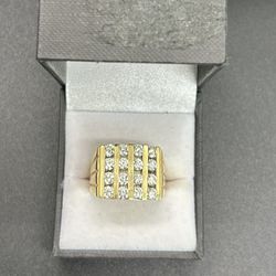 14K Diamond Mens Ring 