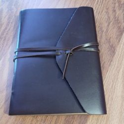 New Barnes & Noble Bombay Brown Leather Journal With Tie 6.5" x 8.5"