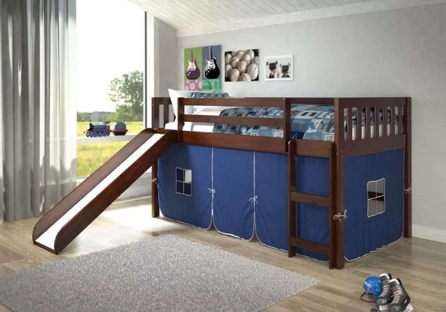 Fort Loft Bed for SALE with TENT And SLIDE INCLUDED Available!!!