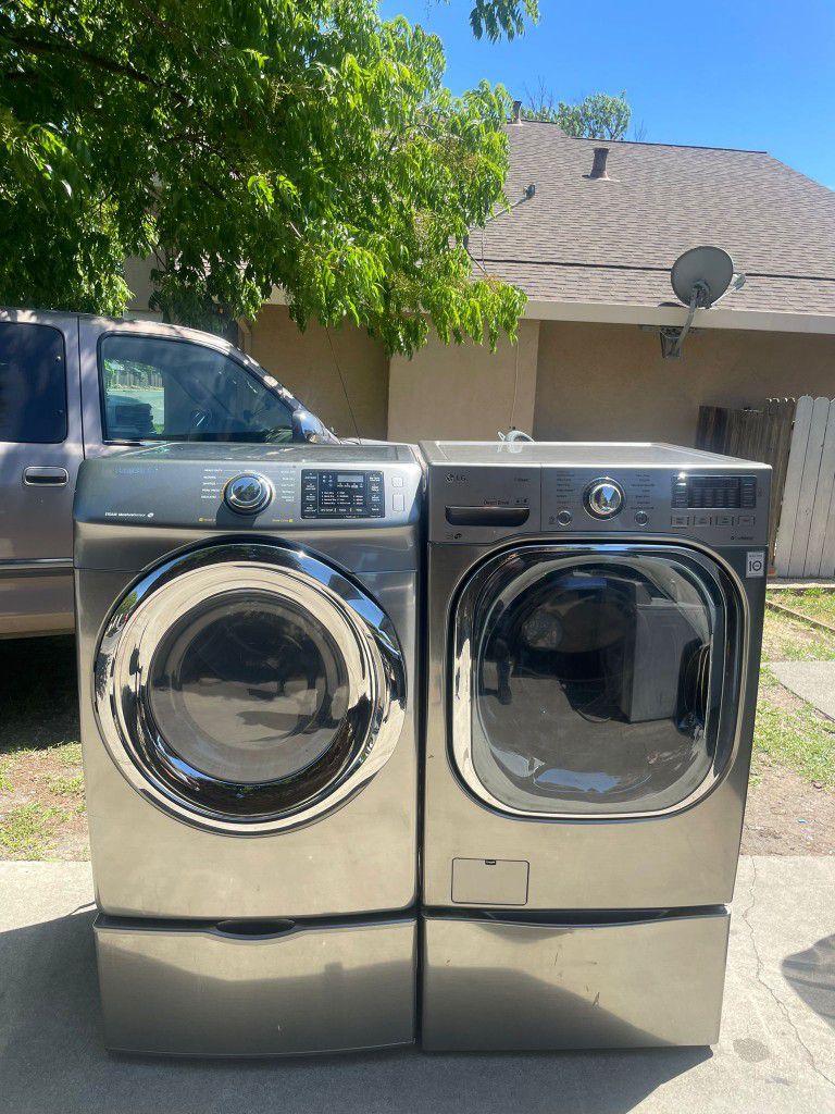 LG washer and Samsung electric dryer 