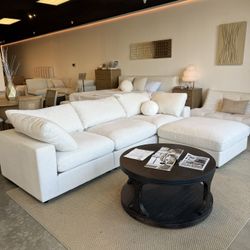 Modular Sectional Cloud Sofa Couch With Reversible Ottoman 