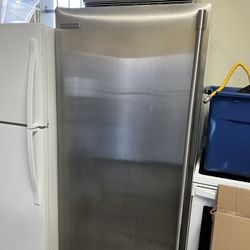 Electrolux Upright Freezer In Stainless Steel With Ice Maker