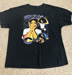 SZA Graphic Rapp Black Vintage Style Shirt Adult Size Large 