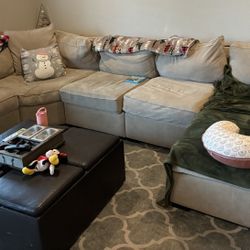Macy’s Beige Sectional Couch