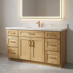 60" & 72" Bathroom Vanity | Single / Double Sink, Multiple Colors