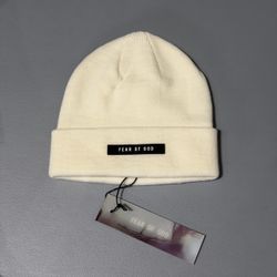 Cream FEAR OF GOD Beanie, OS, New w/Tags