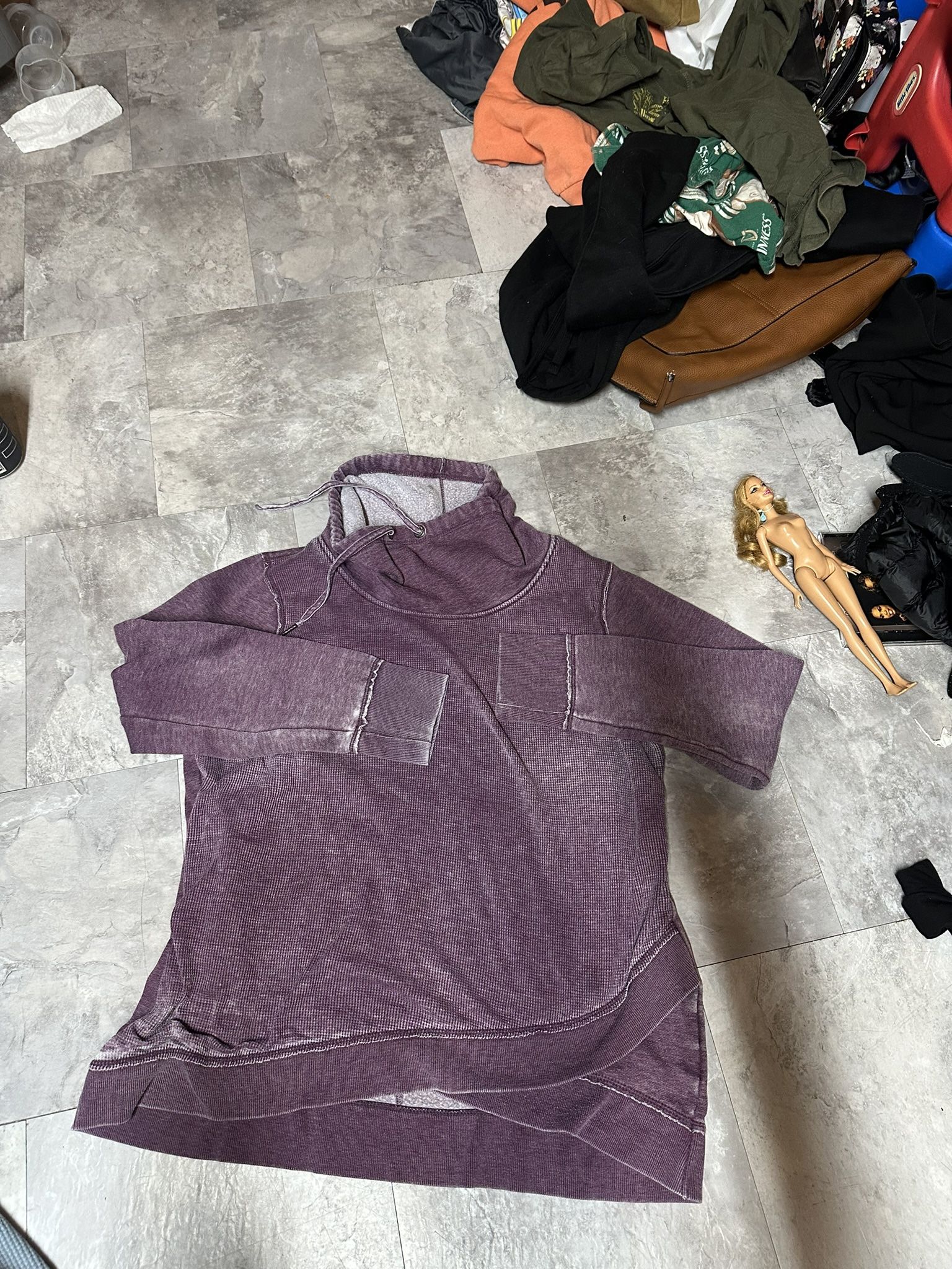 Calvin Klein faded purple cowl neck sweatshirt size large