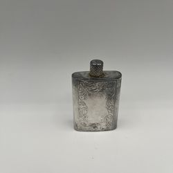 Vintage Miniature Perfume Bottle Silver Plated. Made in Hong Kong