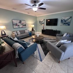 Brand New Living Room Set With Tables