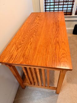 Mission Style Oak Console Table
