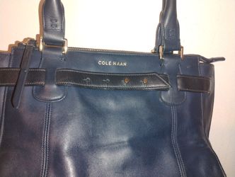Cole Haan Navy Blue Leather Handbag