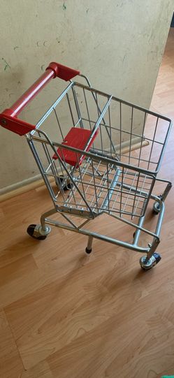 Melissa & Doug Toy Shopping Cart, Grocery Store Pretend Play Sturdy Metal Frame & Working wheels