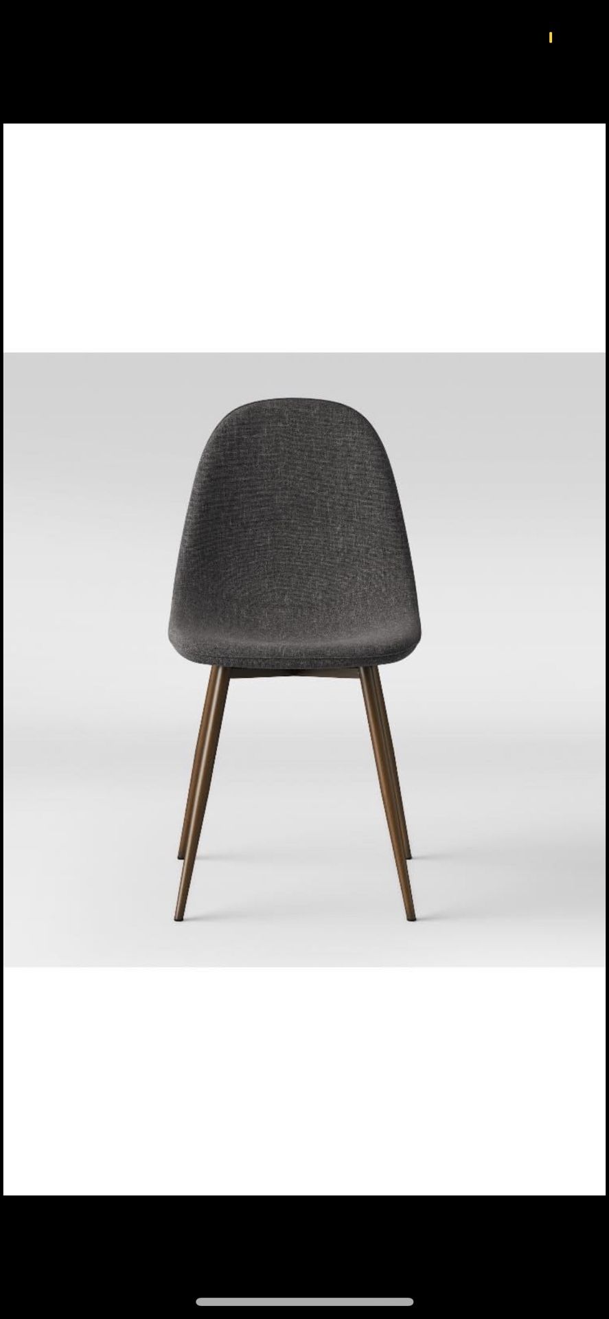 2pc Copley Upholstered Dining Chair Dark Grey Project