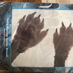 Halloween Hairy Monster Brown Hands (paws)