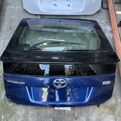 Toyota Prius Trunk Lid, Blue, 2010 W/O rear camera, W/ wipers, 2010 to 2014