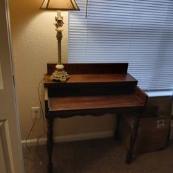 Small Wooden Antique Desk/Entry Table