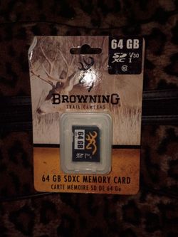 A Browning 64 GB Trail Camera  New Memory card