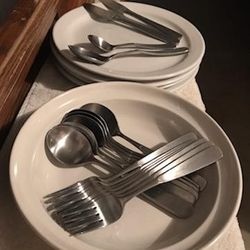 Plates, Bowls, And Silverware
