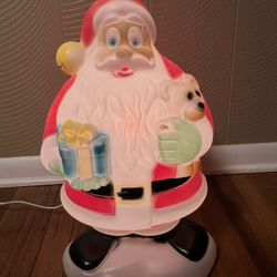 EMPIRE 18" Vintage Lighted Blow Mold Christmas Santa Claus Gifts Yard Works