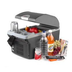 Wagan EL6214 Personal Thermoelectric Cooler/Warmer, 14 Liter Capacity, Portable Electric Car Cooler with 12/24V DC, 12V Small Fridge for Car, RV, and 