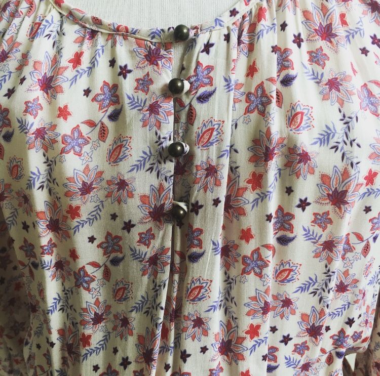 Forever 21 Size M Floral Dress 3/4 Sleeve