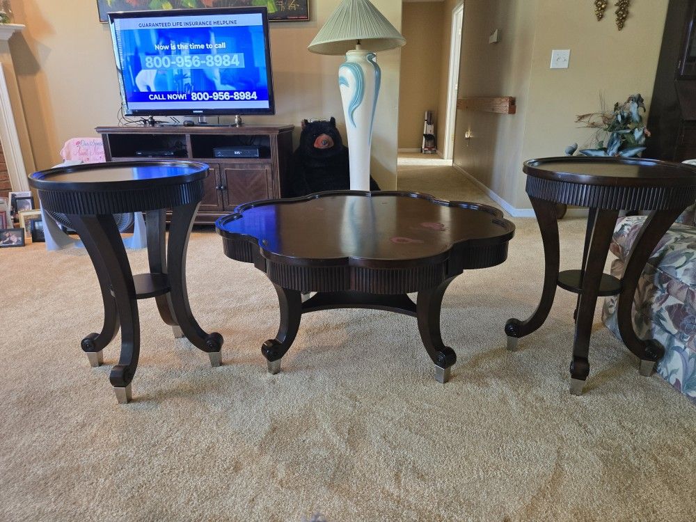 Antique Coffee And End Tables Mahagany