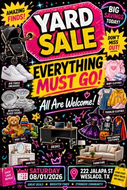 🏷️🏷️YARD SALE🏷️🏷️