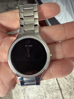Men’s Movado Museum Classic Diamond Bezel Watch