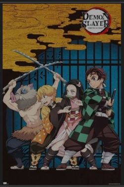 BRAND NEW & FACTORY SEALED Demon Slayer Group Art Wall Poster
