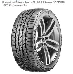 Brand new,Bridgestone Potenza RE980AS+ 245/45R18 100W XL