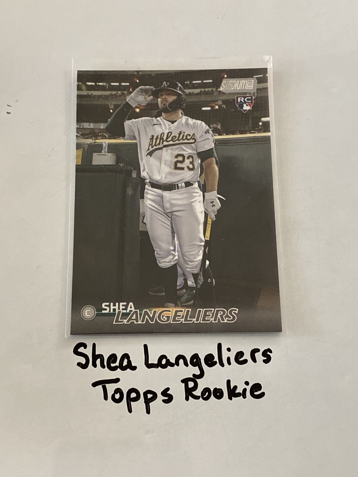 Shea Langeliers Oakland A’s Catcher Topps Rookie Card.