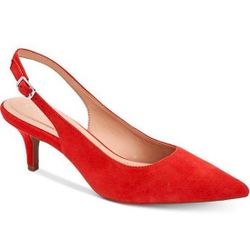 ALFANI RED SUEDE POINTED TOE STEPN FLEX PUMPS SIZE 8.5