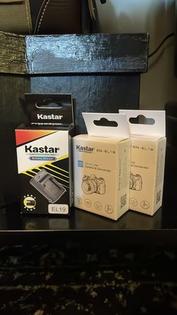 Nikon CoolPix Kastar EN EL19 batteries and charger (Brand New)