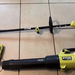 Ryobi 40V HP Brushless 650 CFM 160 MPH Cordless Leaf Blower and Carbon Fiber String Trimmer KIT
