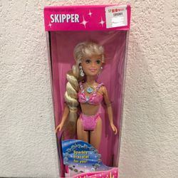 Sparkle Beach Skipper Barbie Doll 1995 NIB 14352 Vintage Mattel Blonde