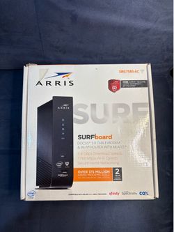 ARRIS SURFboard SBG7580-AC DOCSIS 3.0 Dual-Band WiFi 1750, 4-Port Black