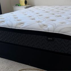 White Queen Size Bed With Box Spring