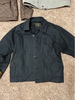 Filson Tin Cloth Short Cruiser Jacket Black Large
