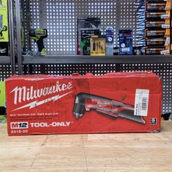 Milwaukee M12 12V Lithium-Ion Cordless 3/8 in. Right Angle Drill (Tool-Only)