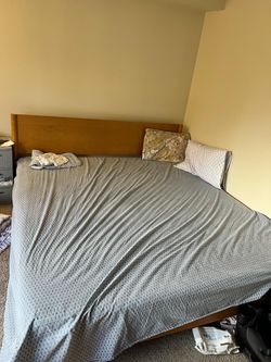 Bed with mattress